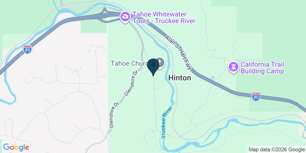 Map showing Nevada County, CA