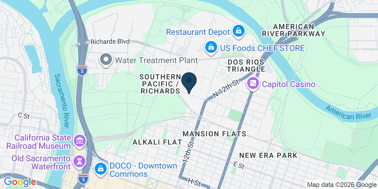Map showing Sacramento, Sacramento County, CA