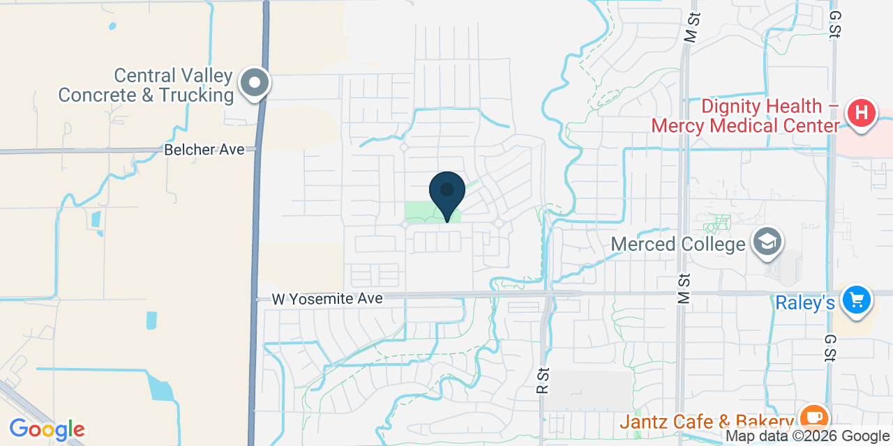 Map showing Merced, Merced County, CA