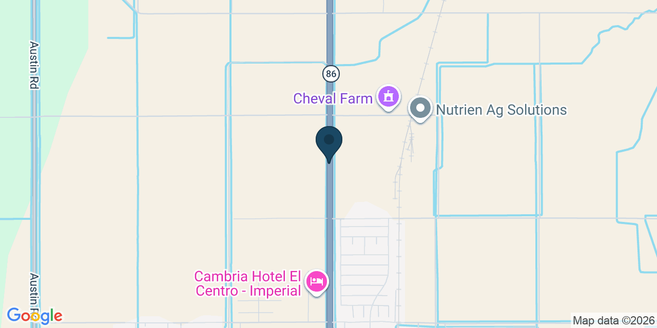 Map showing Imperial County, CA