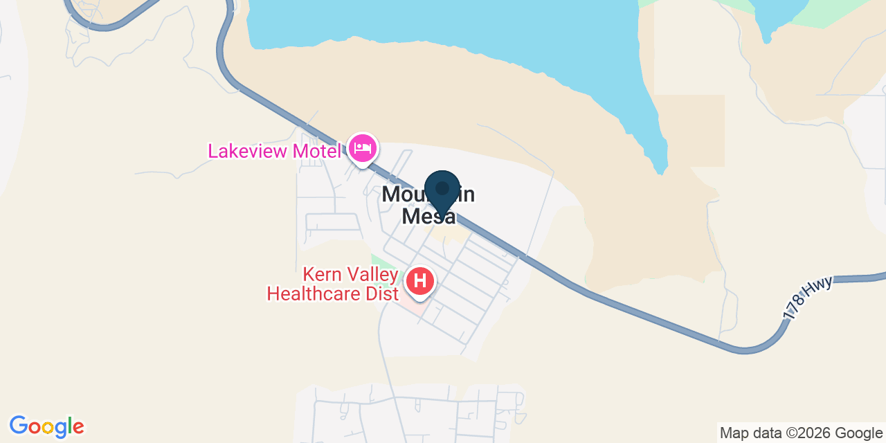 Map showing Mountain Mesa, Kern County, CA