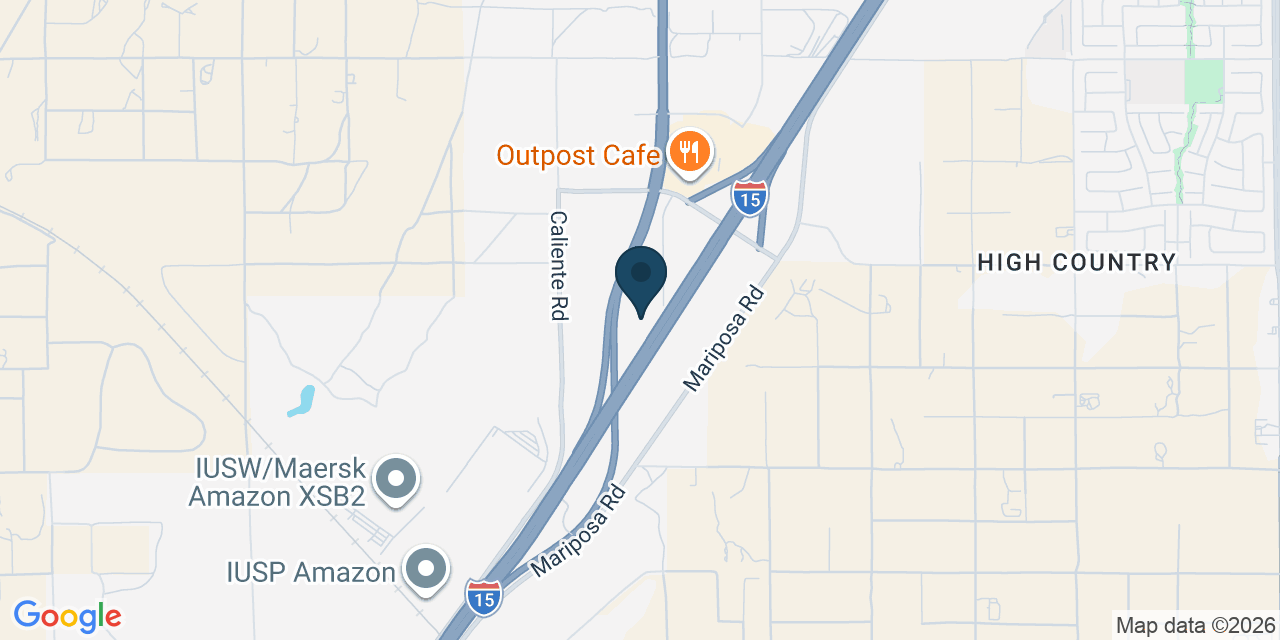 Map showing Hesperia, San Bernardino County, CA
