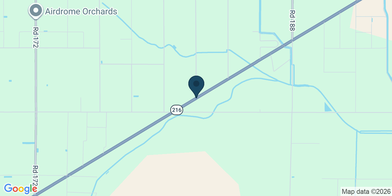 Map showing Tulare County, CA