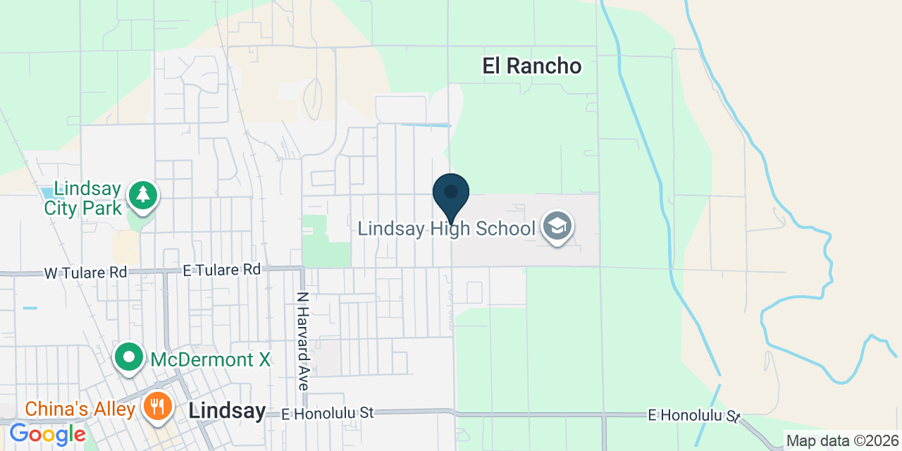 Map showing Tulare County, CA