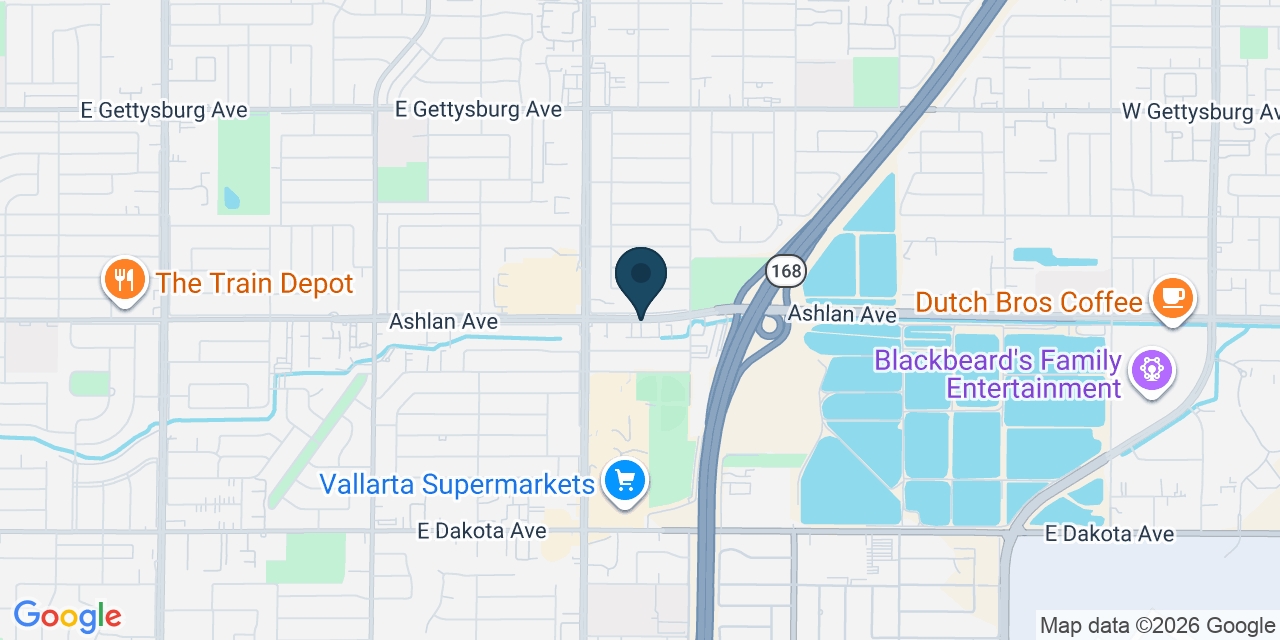 Map showing Fresno County, CA
