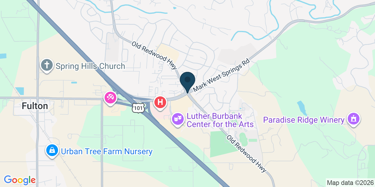 Map showing Larkfield-Wikiup, Sonoma County, CA