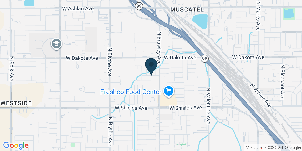 Map showing Fresno, Fresno County, CA