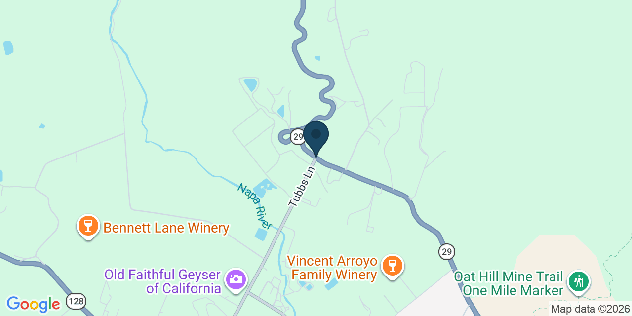 Map showing Napa County, CA