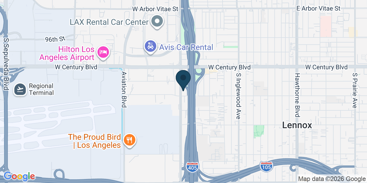 Map showing Inglewood, Los Angeles County, CA