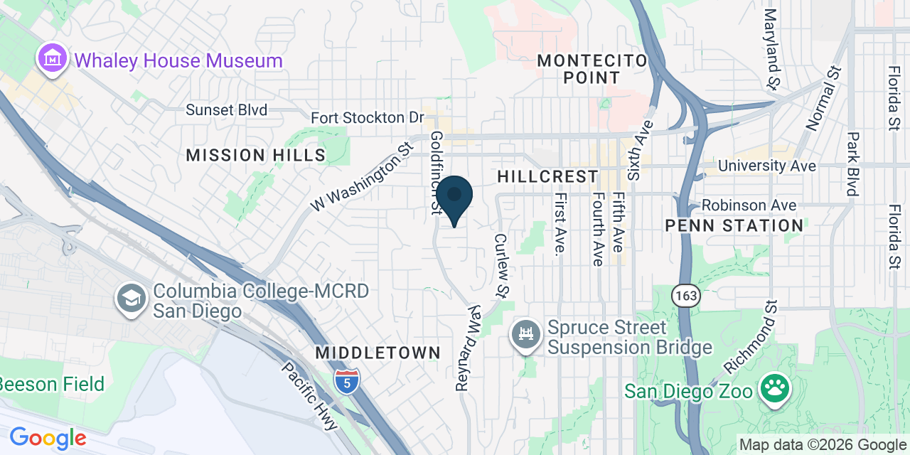 Map showing San Diego, San Diego County, CA