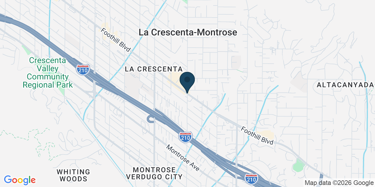 Map showing La Crescenta-Montrose, Los Angeles County, CA