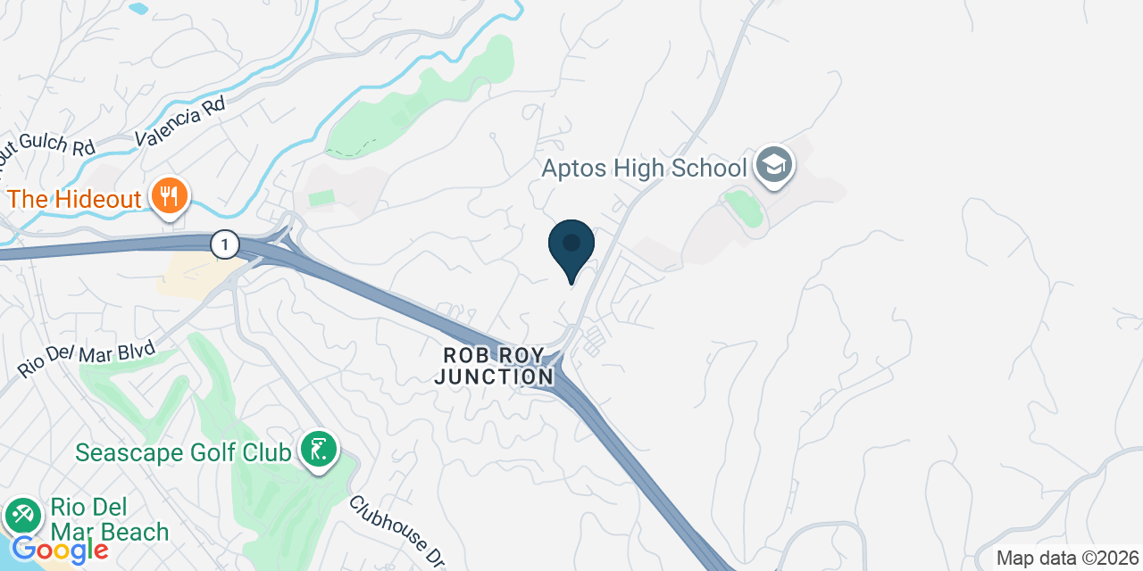 Map showing Aptos, Santa Cruz County, CA