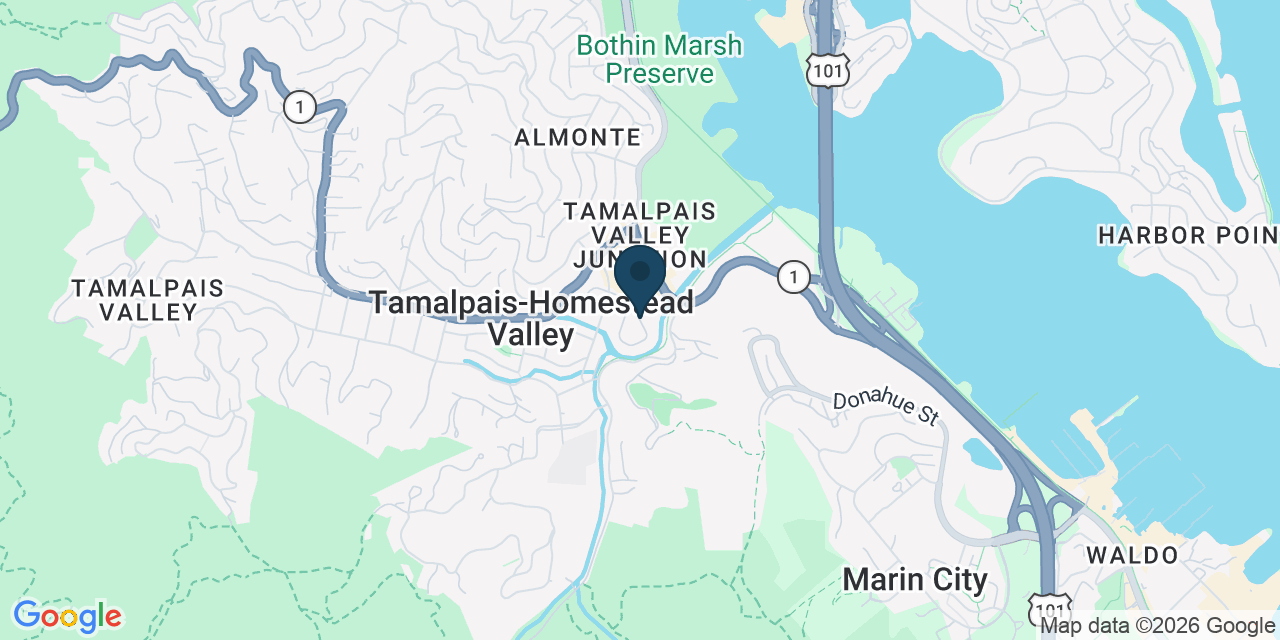 Map showing Tamalpais-Homestead Valley, Marin County, CA