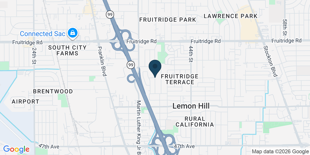 Map showing Lemon Hill, Sacramento County, CA