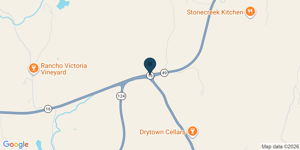 Map showing Amador County, CA