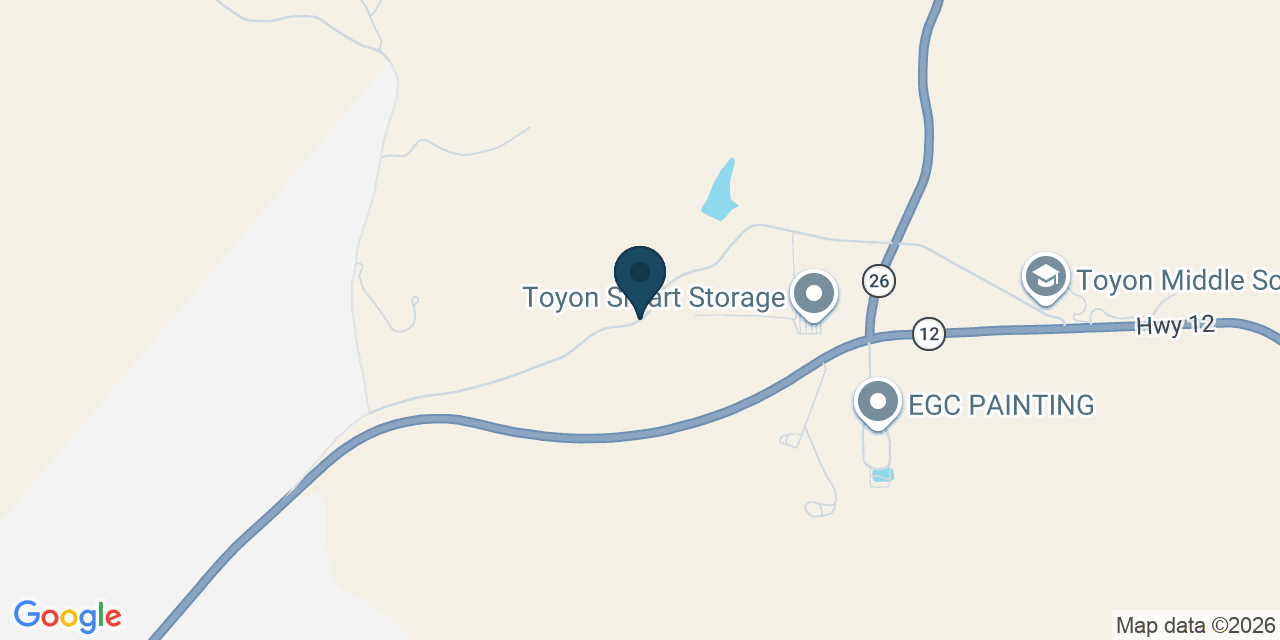 Map showing Calaveras County, CA