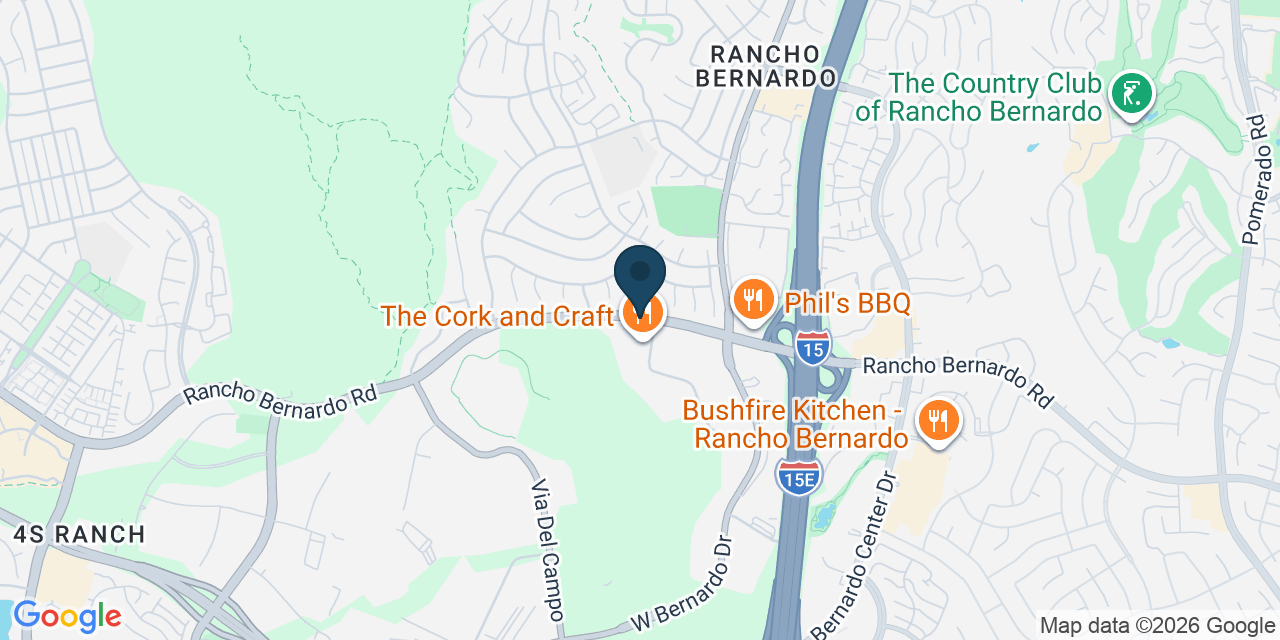 Map showing San Diego County, CA
