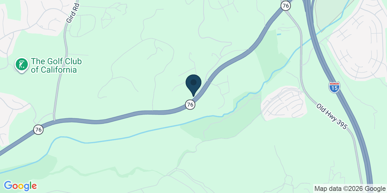 Map showing San Diego County, CA