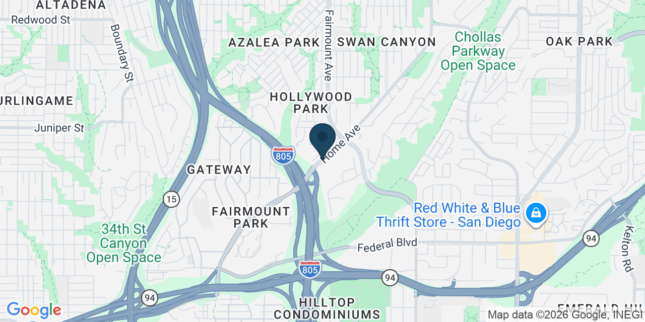 Map showing San Diego, San Diego County, CA