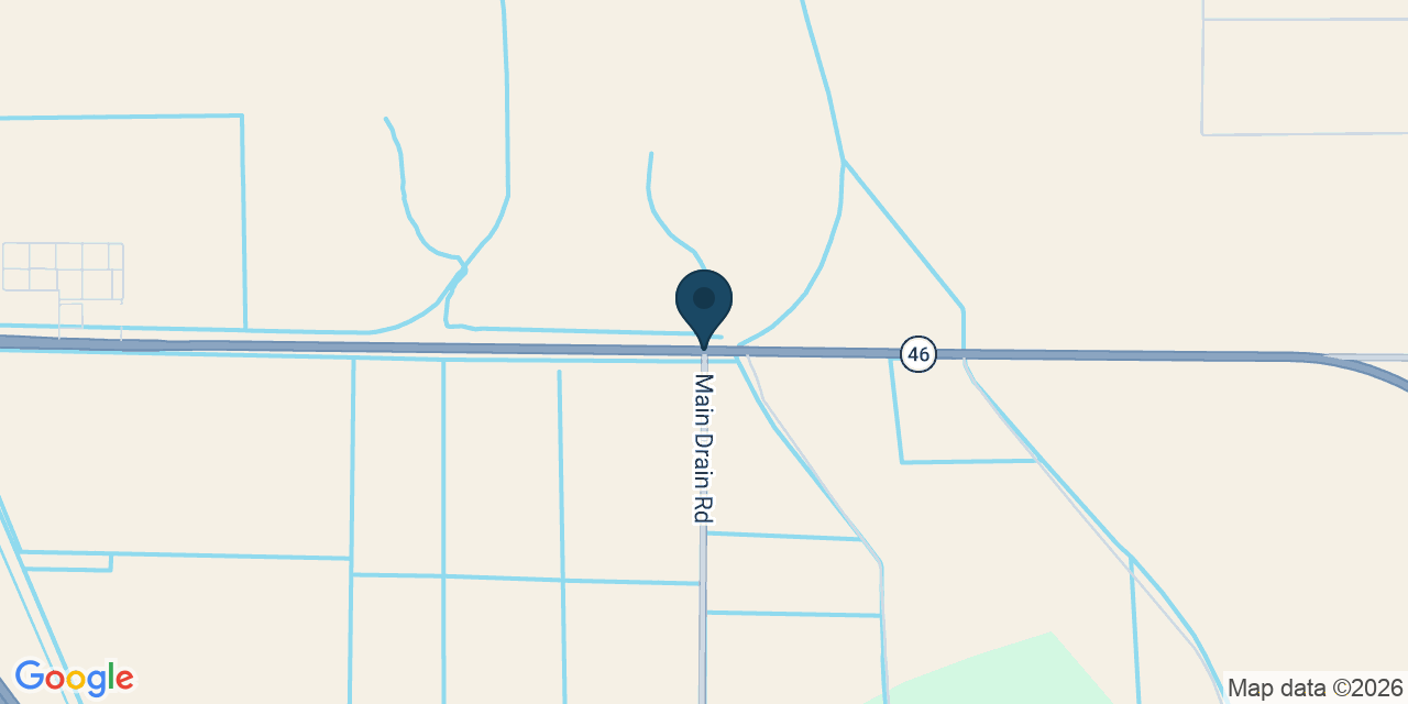 Map showing Kern County, CA