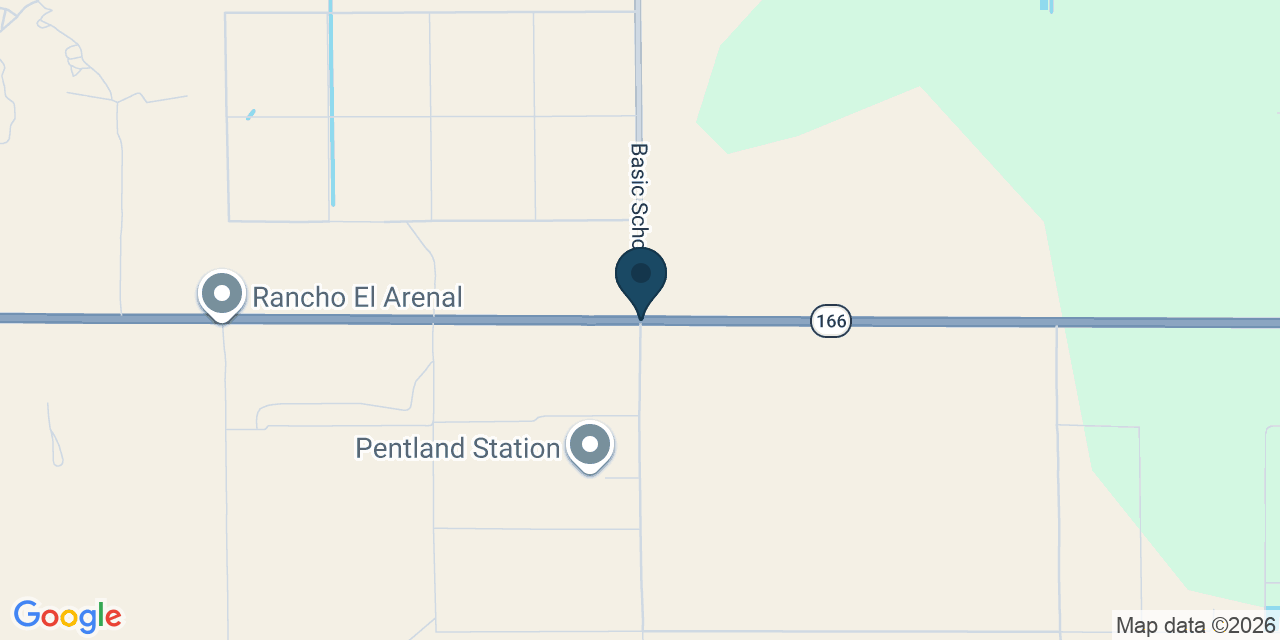 Map showing Kern County, CA