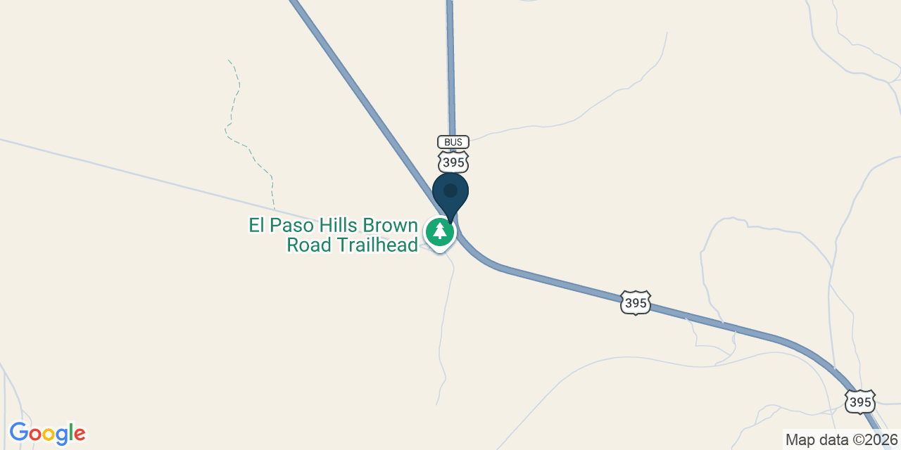 Map showing Kern County, CA