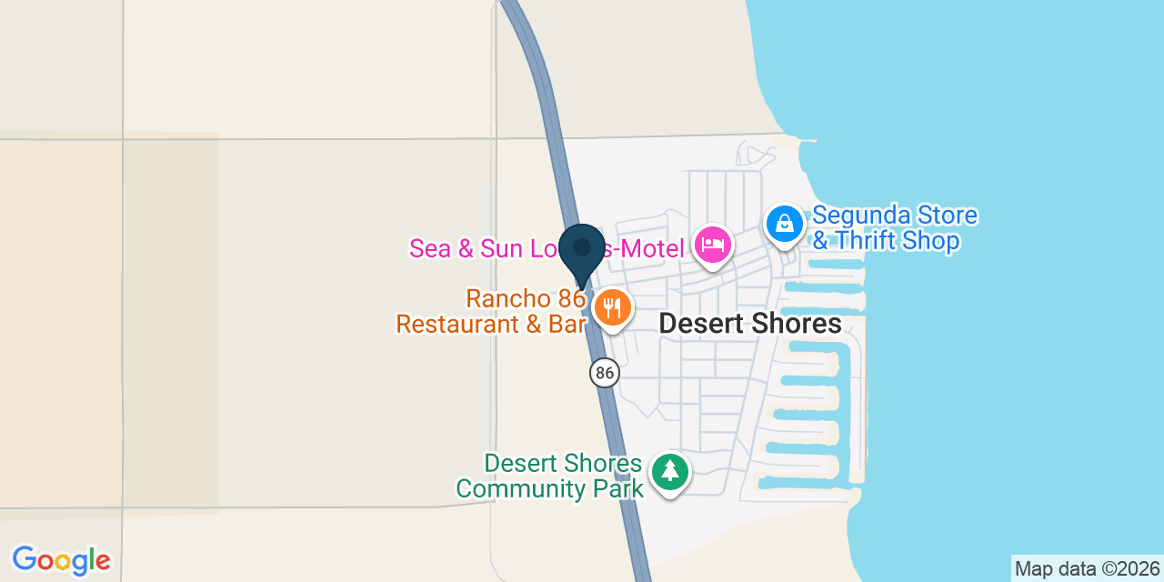 Map showing Desert Shores, Imperial County, CA