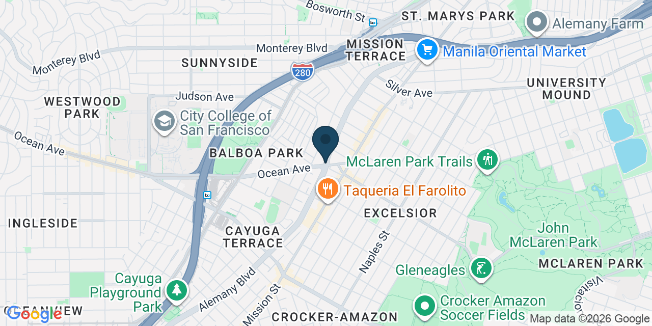 Map showing San Francisco, San Francisco County, CA
