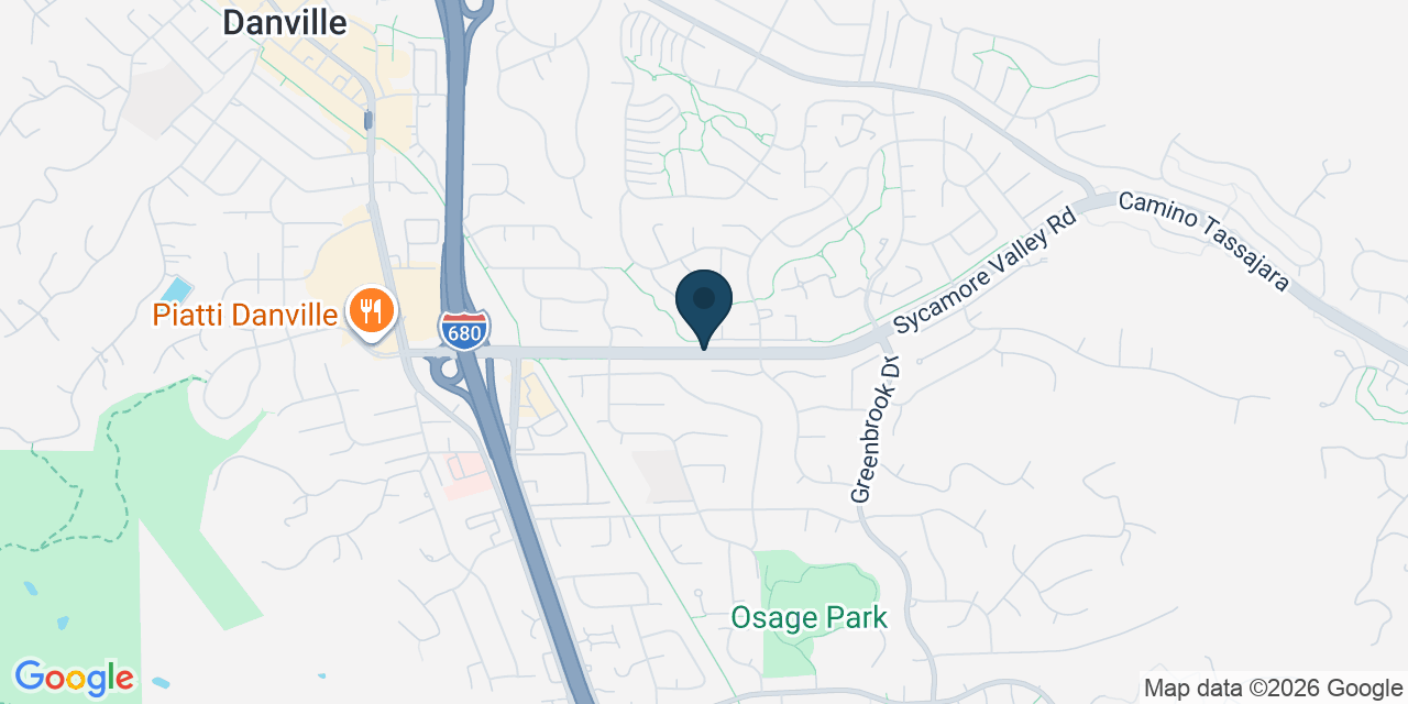 Map showing Danville, Contra Costa County, CA