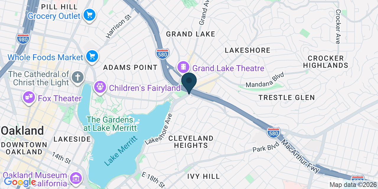 Map showing Oakland, Alameda County, CA