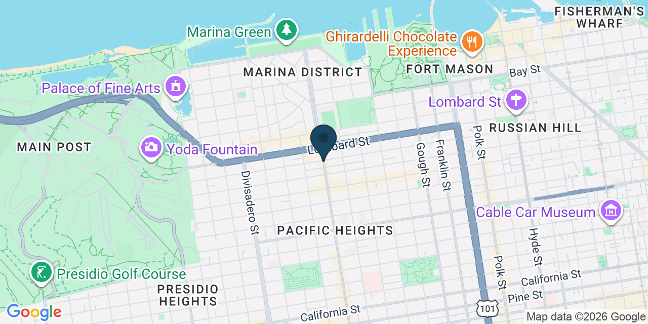Map showing San Francisco, San Francisco County, CA