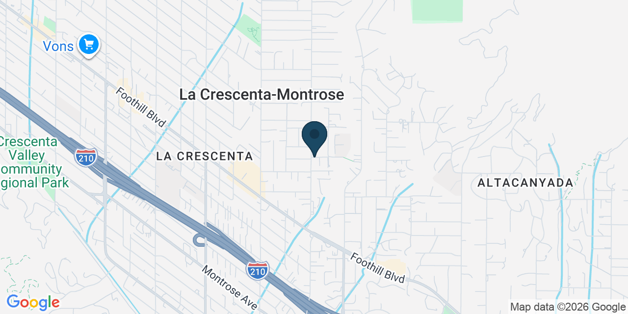 Map showing La Crescenta-Montrose, Los Angeles County, CA