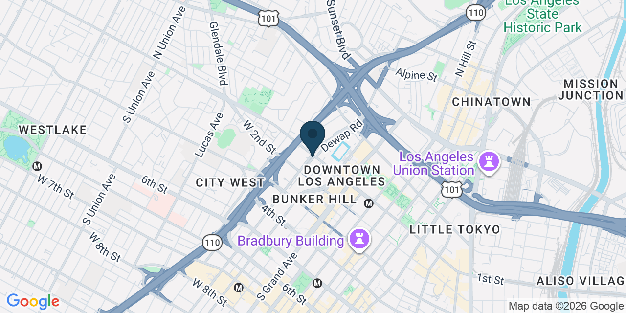 Map showing Los Angeles, Los Angeles County, CA