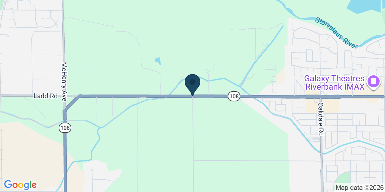 Map showing Stanislaus County, CA