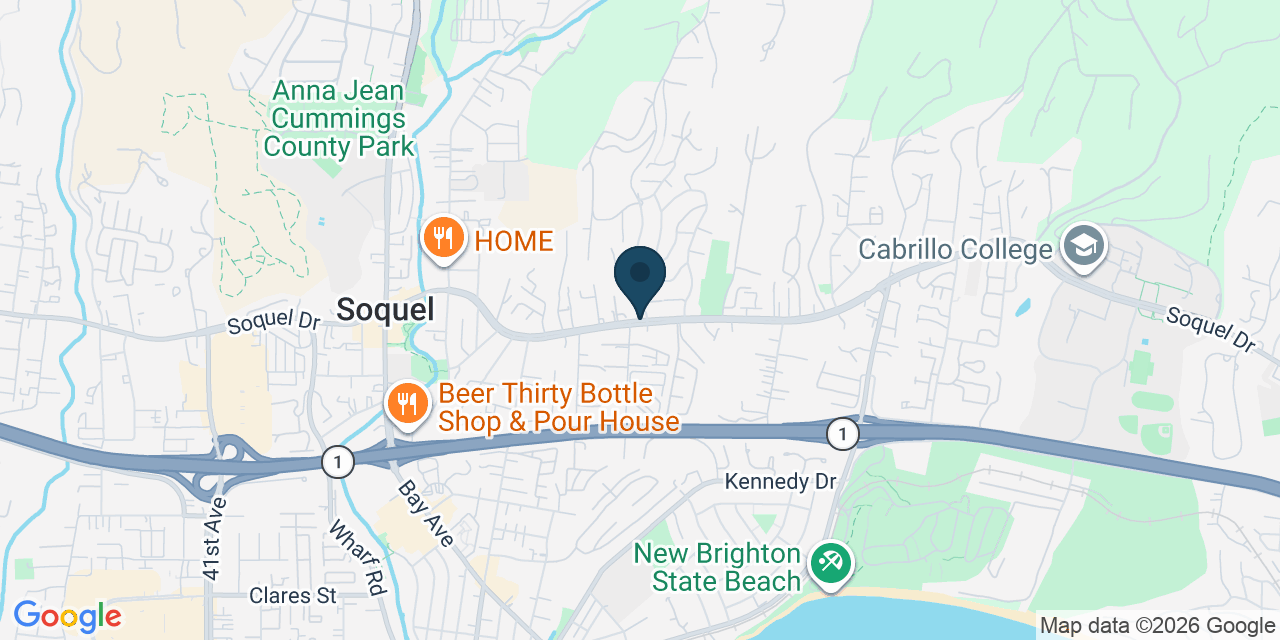 Map showing Soquel, Santa Cruz County, CA