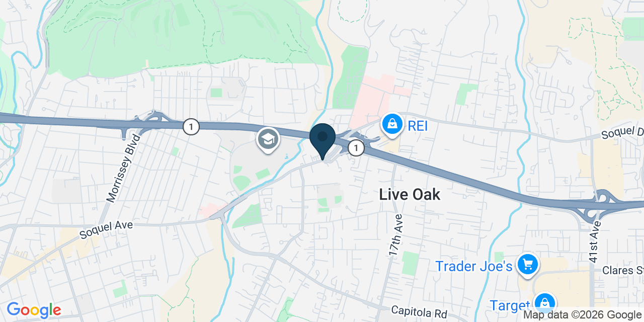 Map showing Live Oak, Santa Cruz County, CA