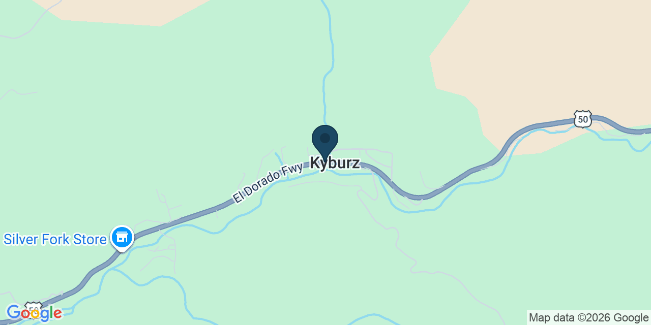 Map showing El Dorado County, CA