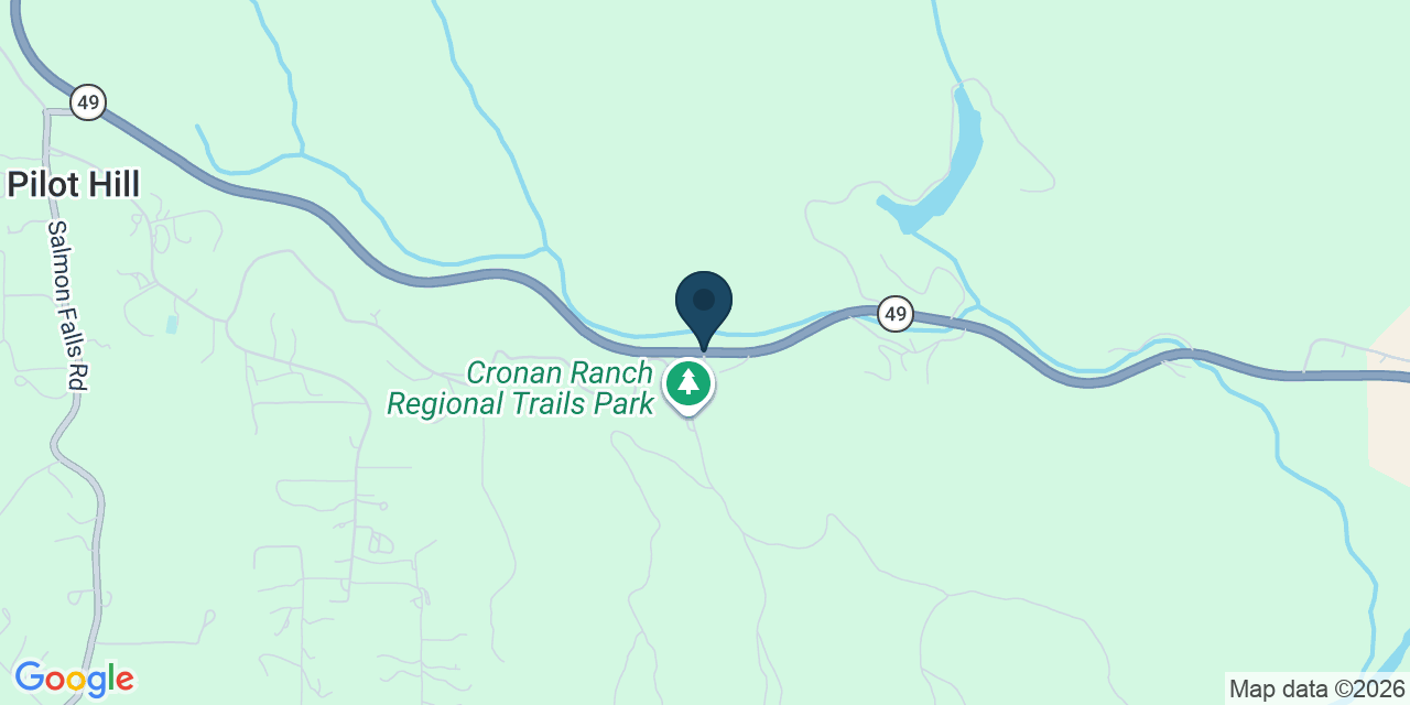 Map showing El Dorado County, CA