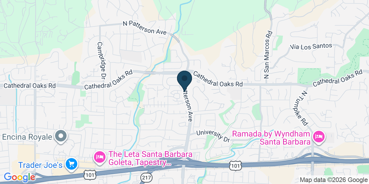 Map showing Santa Barbara County, CA