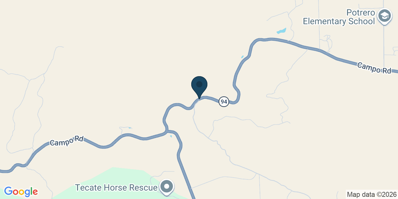 Map showing San Diego County, CA