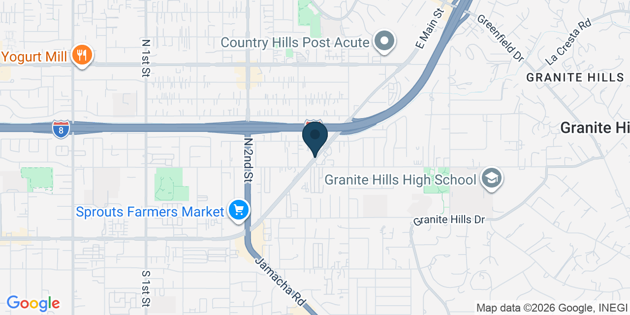 Map showing El Cajon, San Diego County, CA