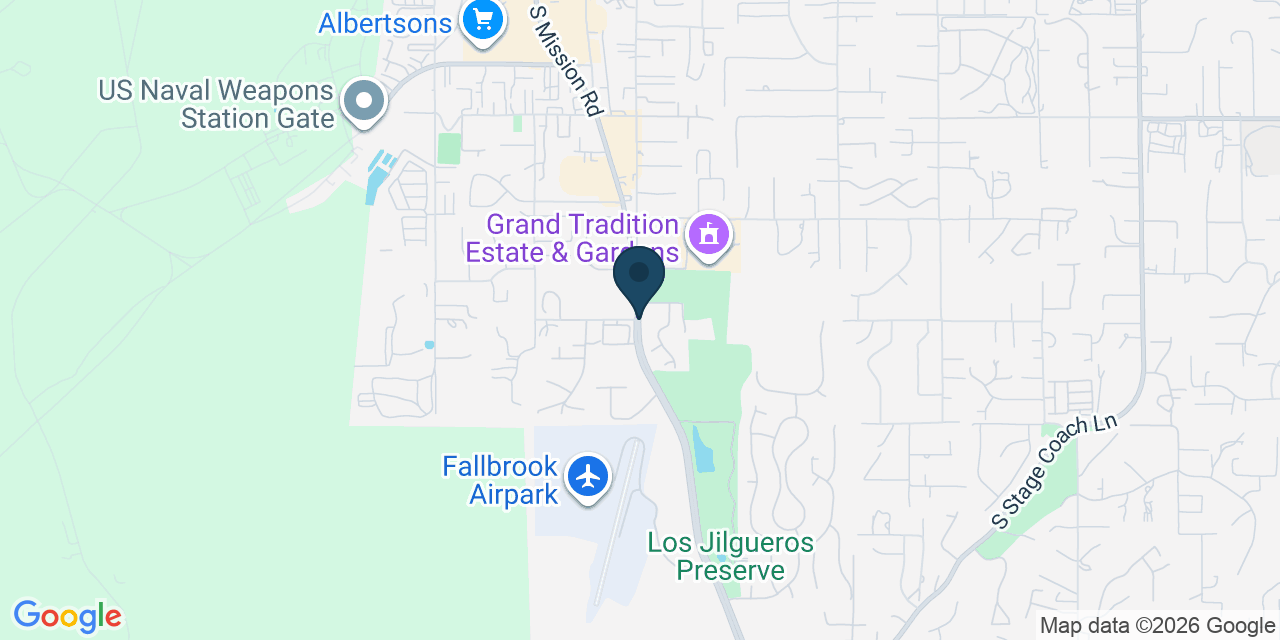 Map showing Fallbrook, San Diego County, CA