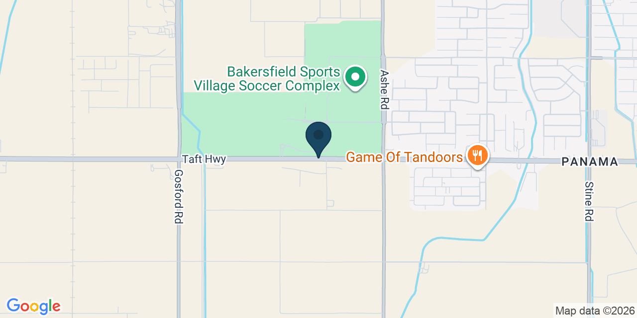 Map showing Bakersfield, Kern County, CA