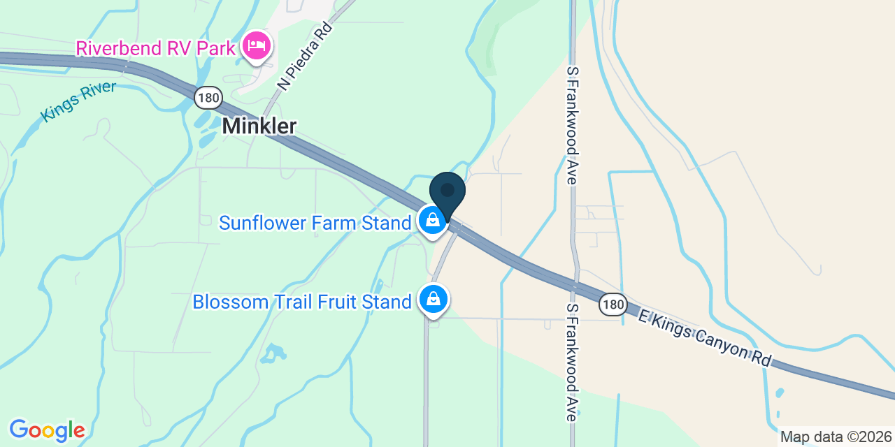 Map showing Minkler, Fresno County, CA