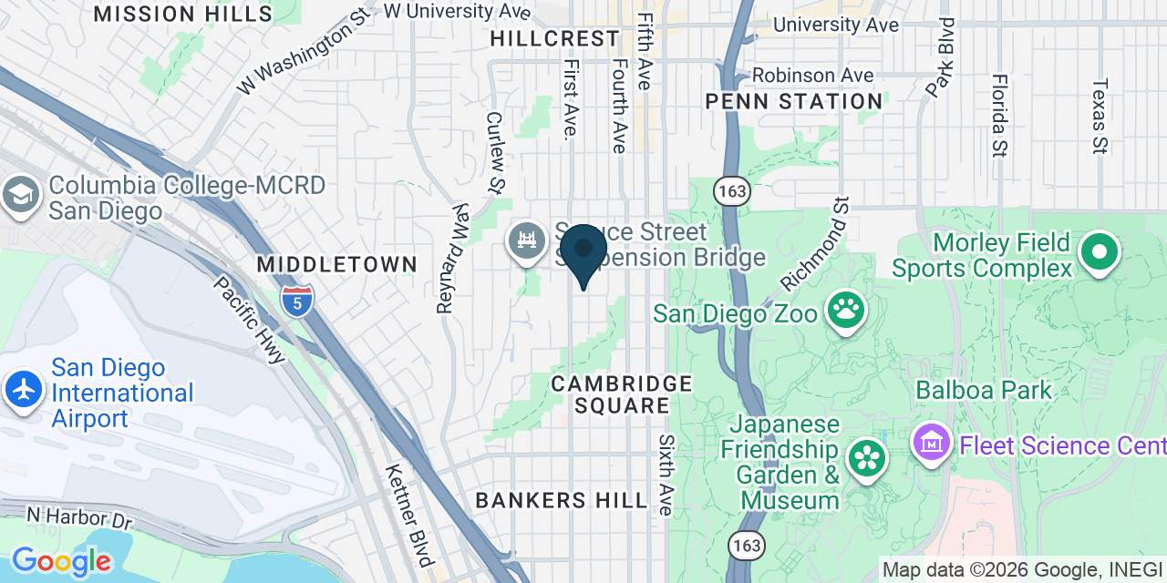 Map showing San Diego, San Diego County, CA
