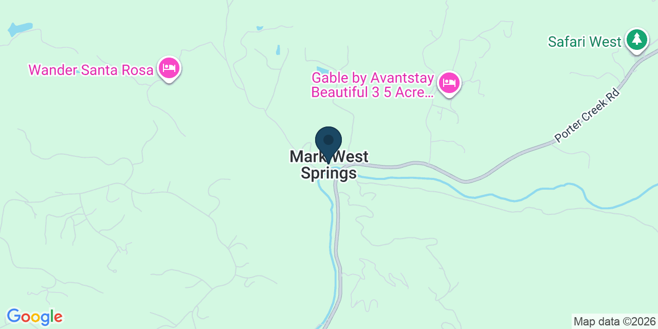 Map showing Mark West Springs, Sonoma County, CA