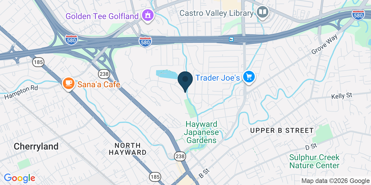 Map showing Alameda County, CA