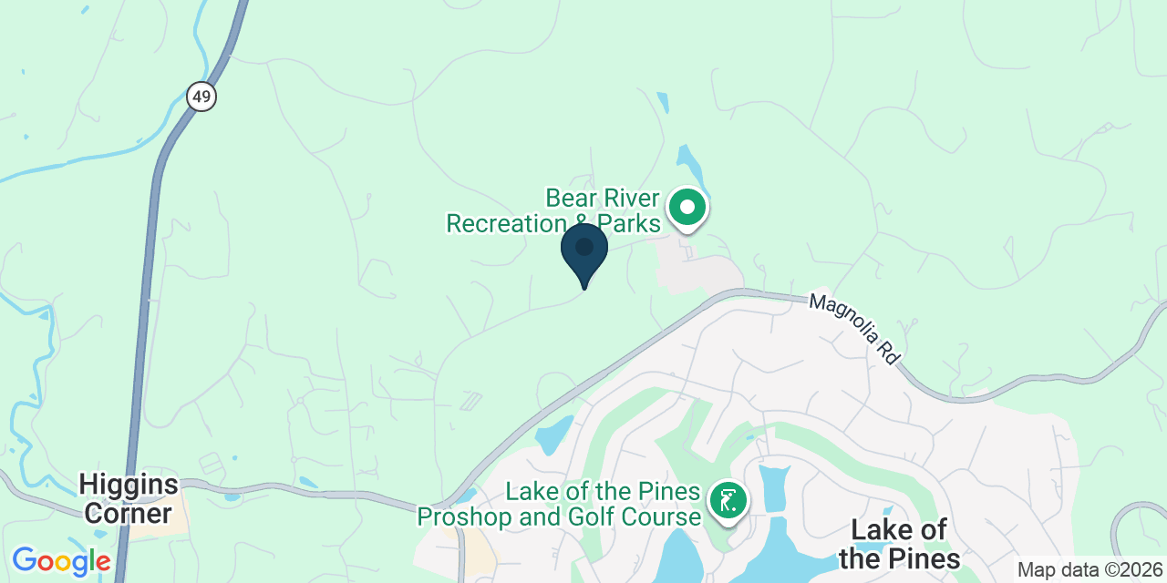Map showing Nevada County, CA