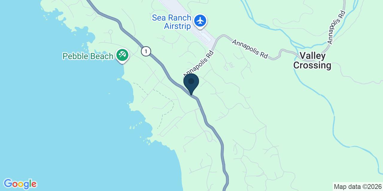 Map showing Sea Ranch, Sonoma County, CA