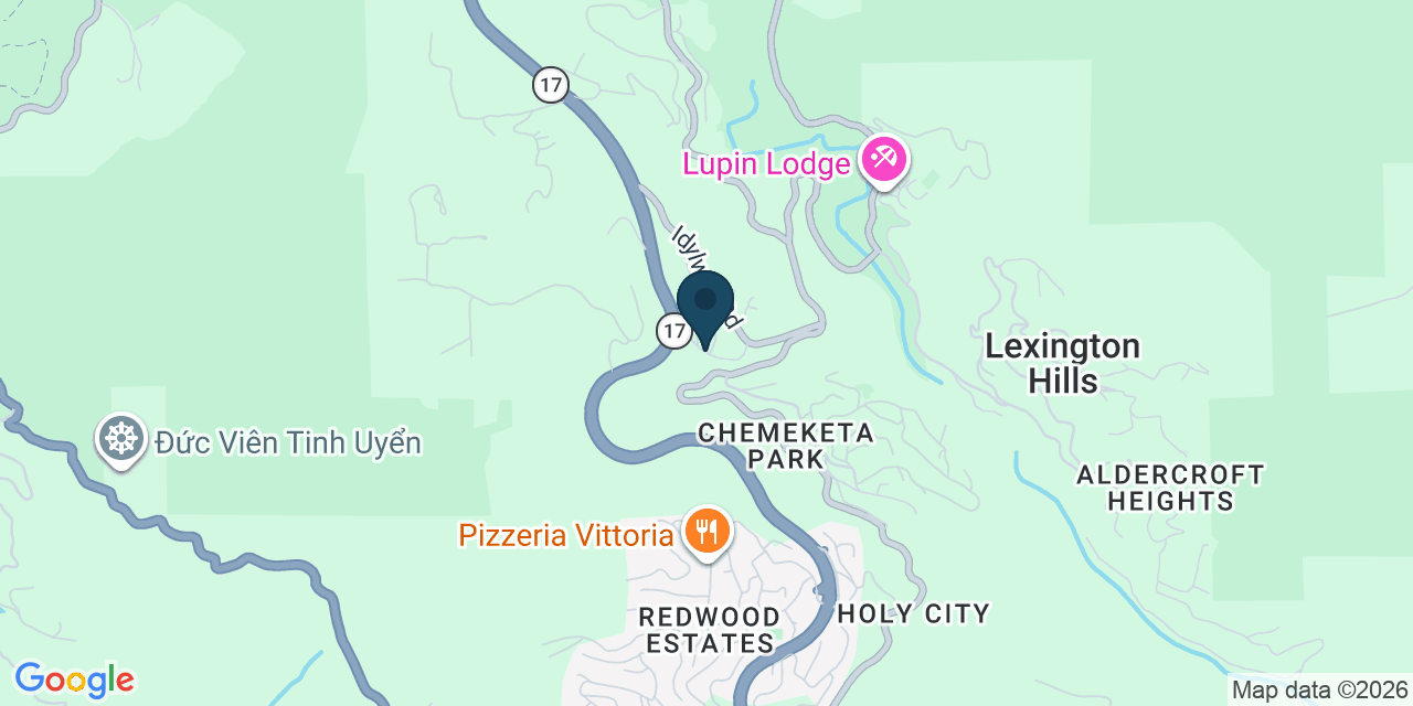 Map showing Lexington Hills, Santa Clara County, CA